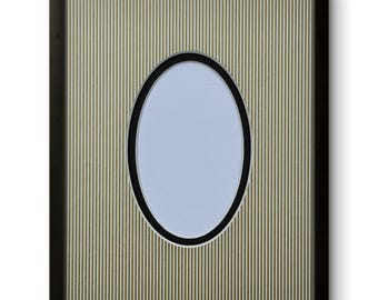 Juego personalizado de 3 tapetes fotográficos de doble capa con rayas doradas