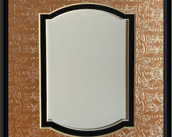 Tapete fotográfico de doble capa con estampado en relieve de oro rosa y plata