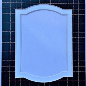 Dark Green Plaid Deco Cut Double Layer Photo Mat