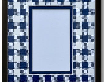 Tapete fotográfico de doble capa con cuadros azules