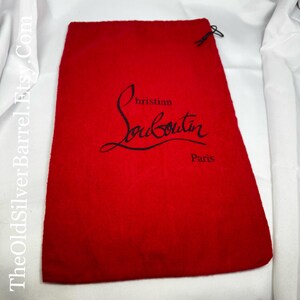 Red Louboutin Shoe Dust Bag, Shoe Cinch Bag, Christian  display picture 1