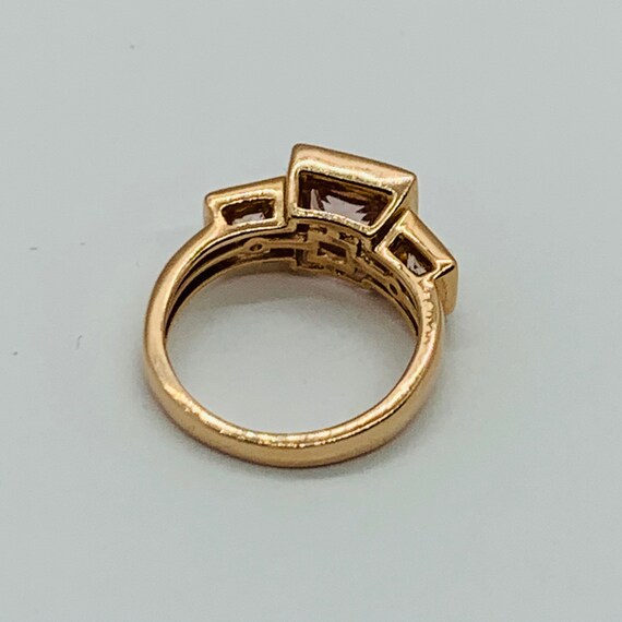 14k Pink morganite ring, 14kt rose gold morganite… - image 4