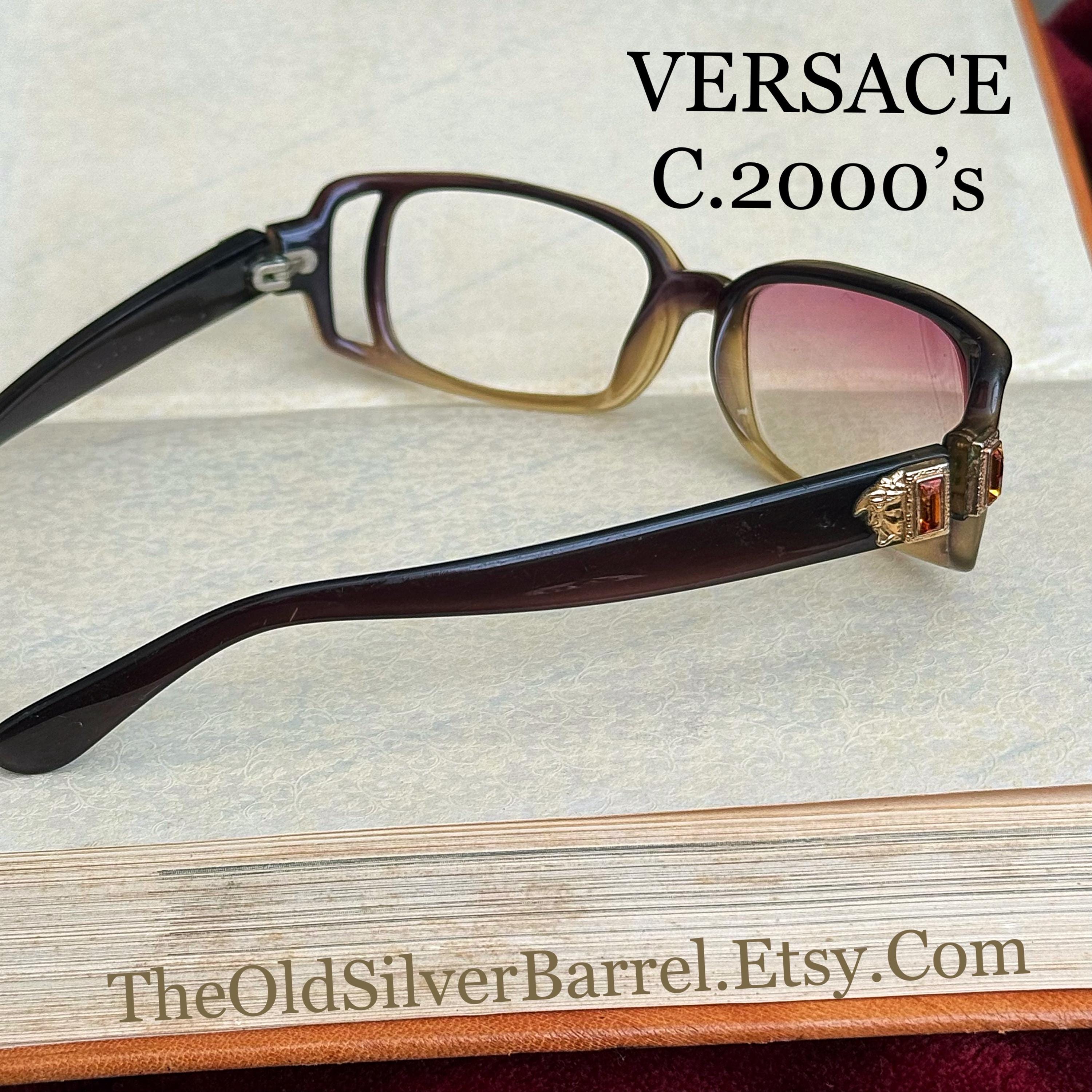 Versace Shield Sunglasses Teal Tortoise Medusa Logo - Rare Vintage Style 1996 Versace MOD.418/P Croc Leather Sunglasses Size: UNI  main image 3