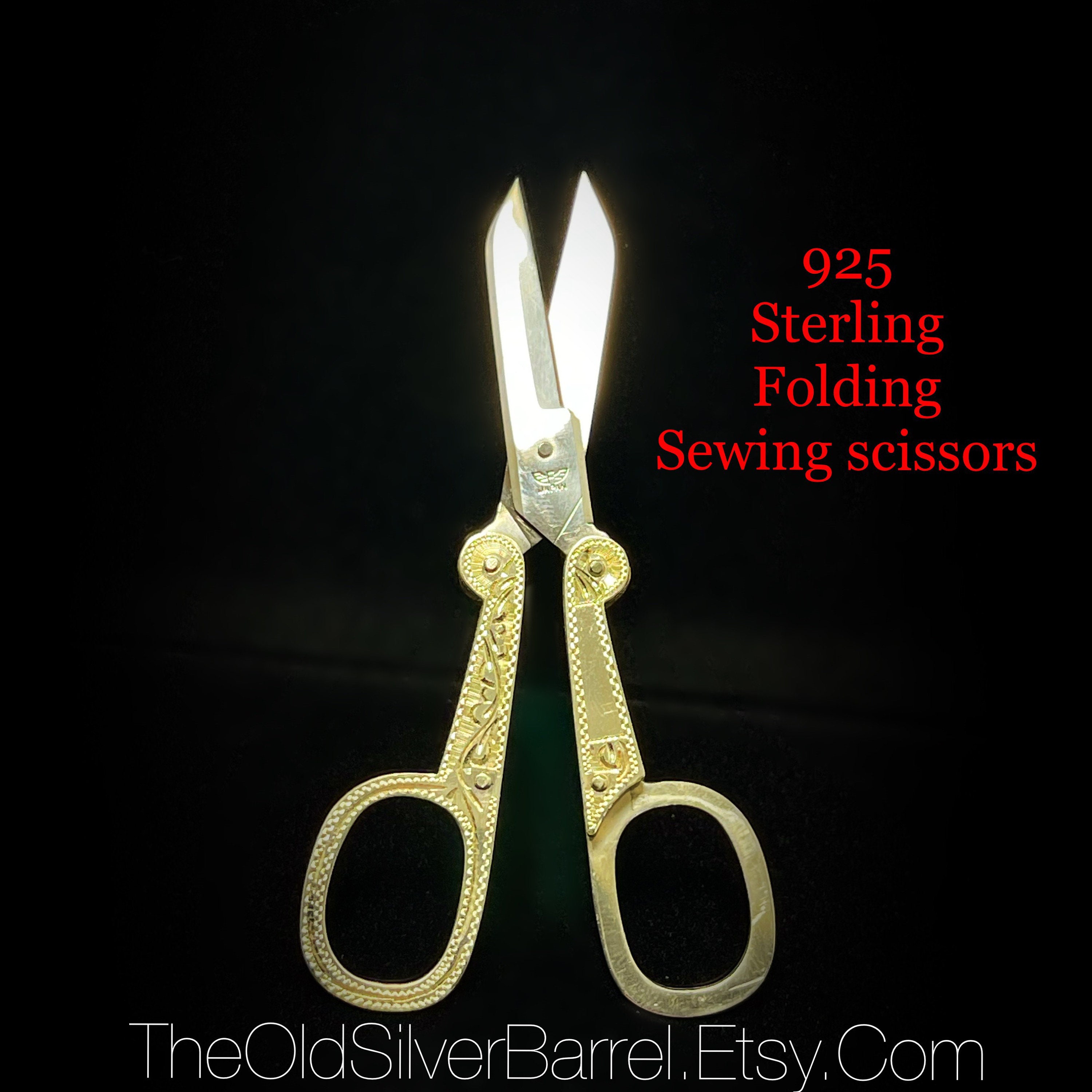 HALO FORGE Small Sharp Scissors: Straight Detail Embroidery Scissors  Stainless Steel Precise Pointed Tip for Cutting Fabric Thread Yarn Cross  Stitch