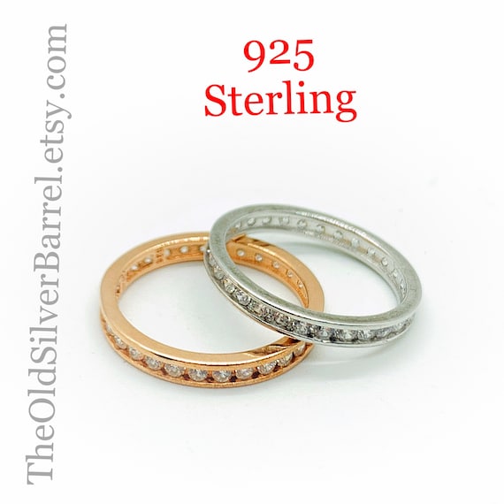 Sterling stacking rings, silver stacking rings, r… - image 1