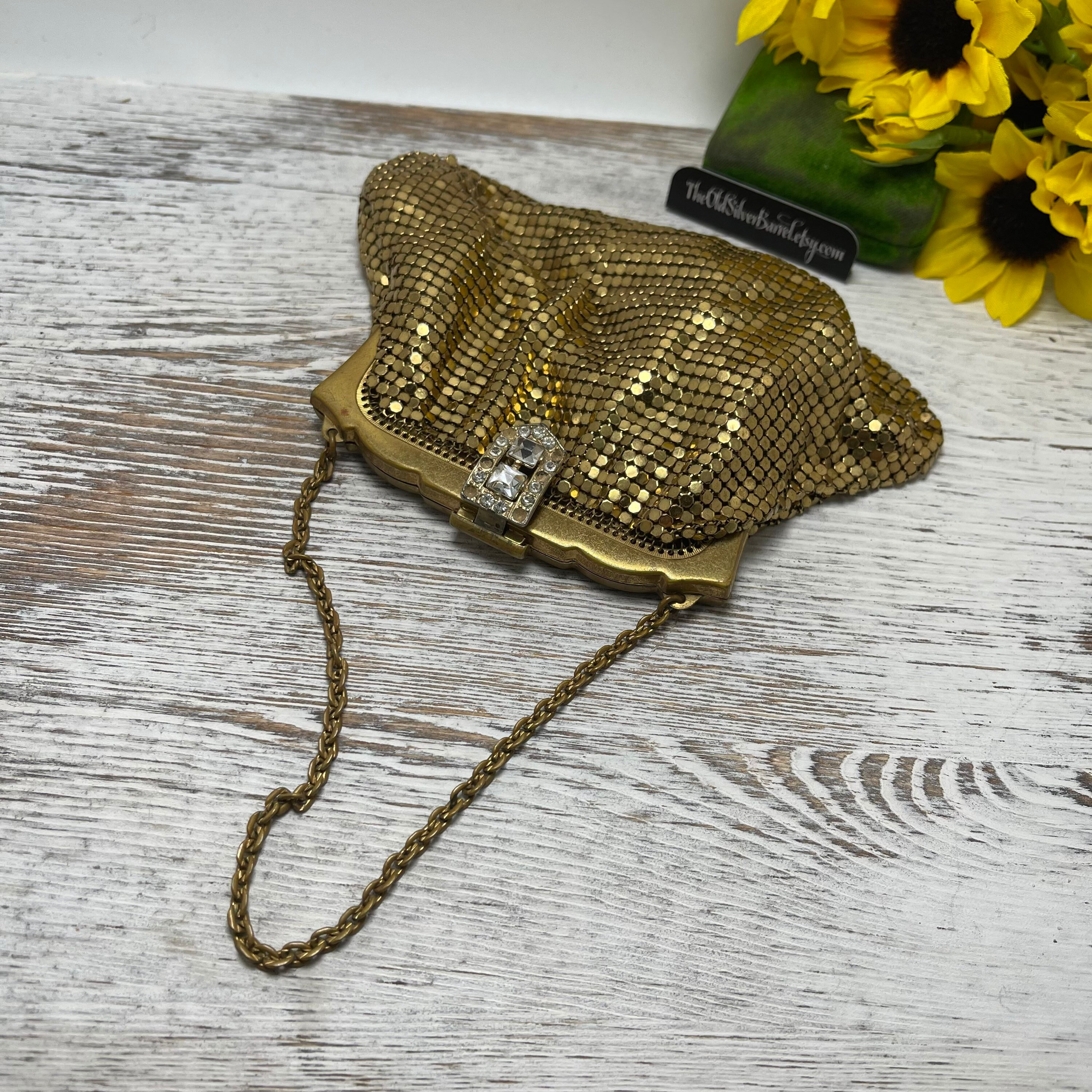 Vintage Whiting and Davis Gold Mesh Purse, Whiting & Davis