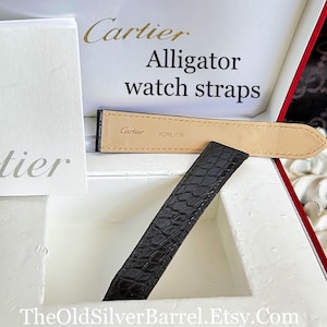 Cartier Alligator watch straps, Cartier tank, Cartier watch, Tank solo, KD98JT19, 20mm, Cartier parts, authentic Cartier, designer watch