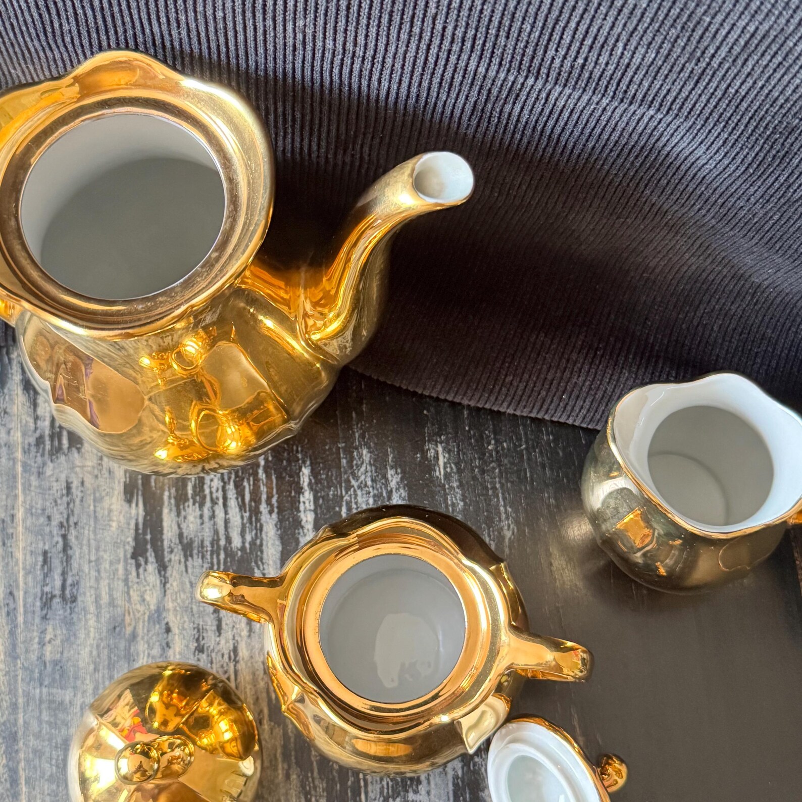 Antique 24k Gold Porcelain Tea Set, Rudolf Wachter, Bavaria Germany ...