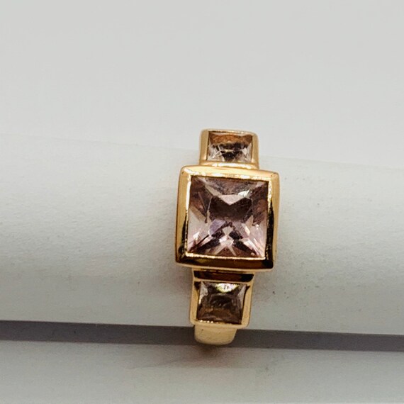 14k Pink morganite ring, 14kt rose gold morganite… - image 5