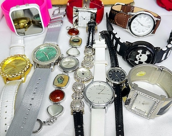 Watch lot, watches lot, lot of watches, scrap jewelry, junk drawer, broken jewelry, findings lot, trinkets lot, TheOldSilverBarrel