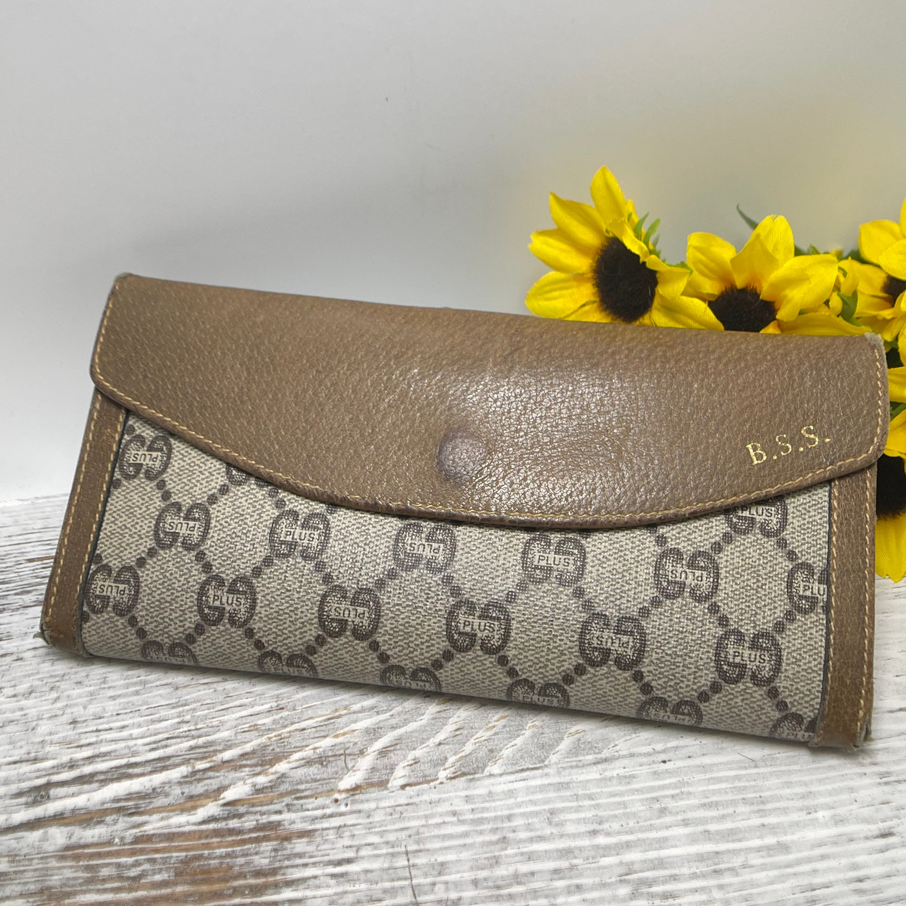 Vintage Gucci Plus Ophidia Supreme Wallet GG Logo Monogrammed Gucci Wallet 1980s Tan Gucci Gift for Mom on Sale Etsy