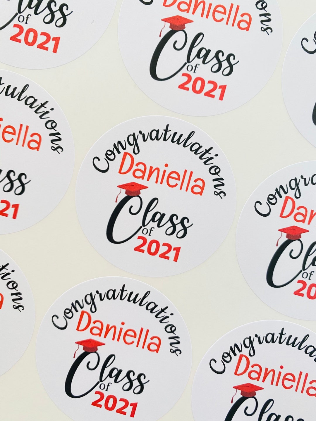 Class of 2023 Graduation Congratulations Personalized Label Stickers