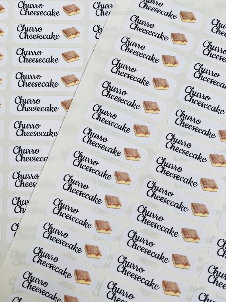Churro Cheesecake Bars Stickers / dessert flavor stickers Etsy
