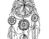 Items Similar To Dromenvanger Kleurplaat Kleuren Rootje23 On Etsy