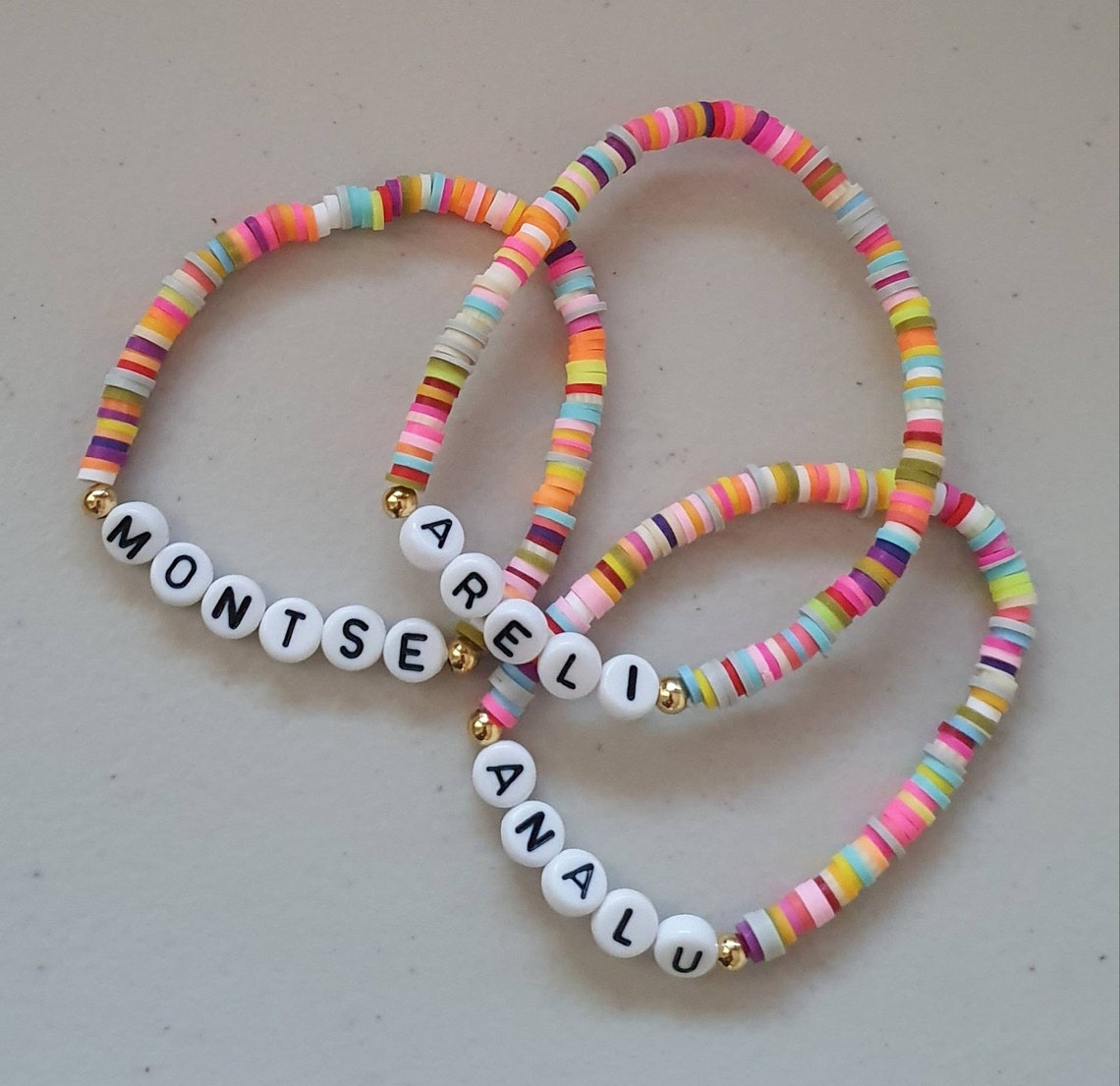 Fimo Bracelets Colorful Bracelet Personalized Goldfilled Etsy