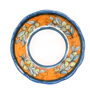 Vietri Hand Made Mediterranean Blue Salad Plate. Made in Italy.