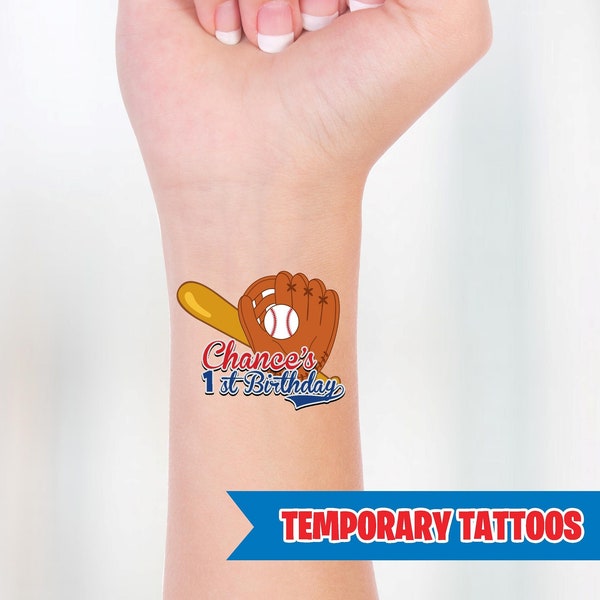 Baseball Temporary Tattoos Etsy