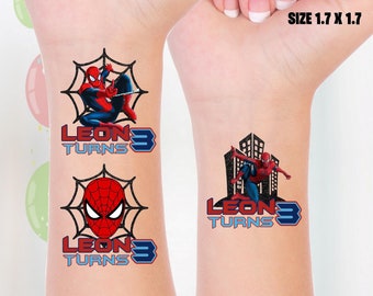 Spiderman, Spiderman Temporary Tattoos, Spiderman Tattoos, Spiderman Birthday, Spiderman Party, Spiderman Party Supplies, Spiderman Gifts