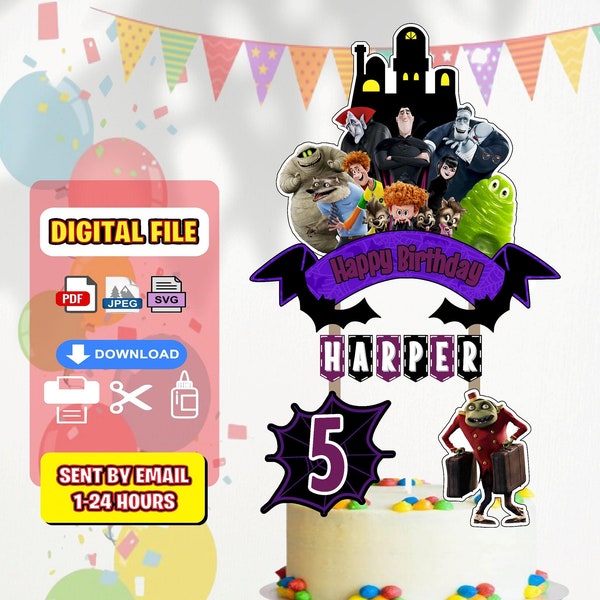 Hotel Transylvania, Hotel Transylvania Topper, Hotel Transylvania Banner, Hotel Transylvania Birthday, Hotel Transylvania Party Supplies