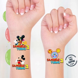 Mickey Mouse Clubhouse Temporary Tattoo, Mickey Mouse Birthday Tattoo, Mickey Mouse Birthday, Mickey Mouse Party, Mickey Mouse Supplies