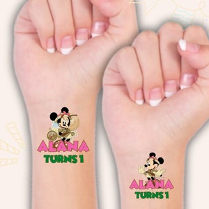 Minnie Mouse Safari Temporary Tattoo, Minnie Mouse Tattoos, Minnie Mouse Safari, Minnie Mouse Birthday, Minnie Mouse Party, Minnie Party