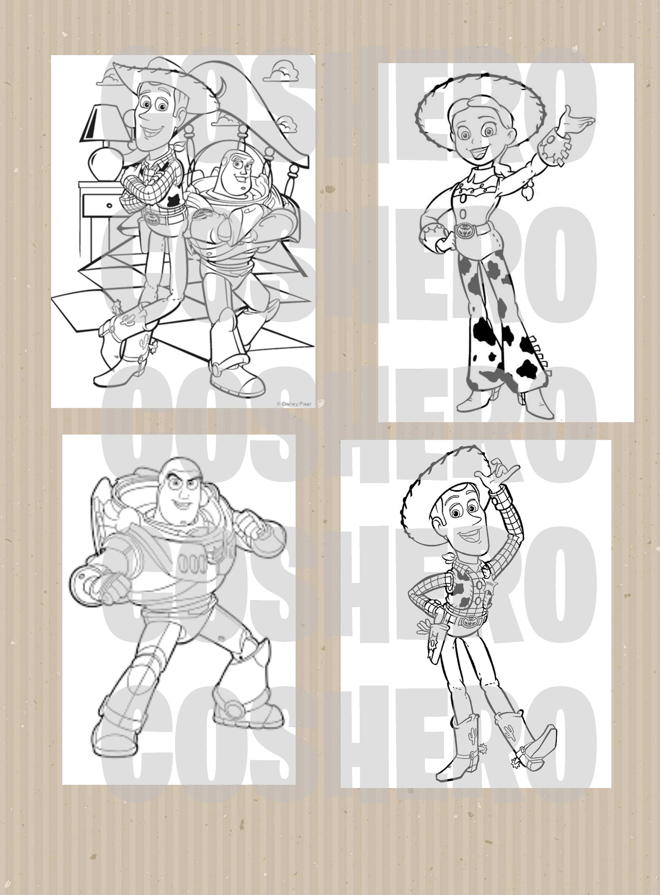 Toy Story Toy Story Mini Coloring Pages and Crayons Toy - Etsy Australia