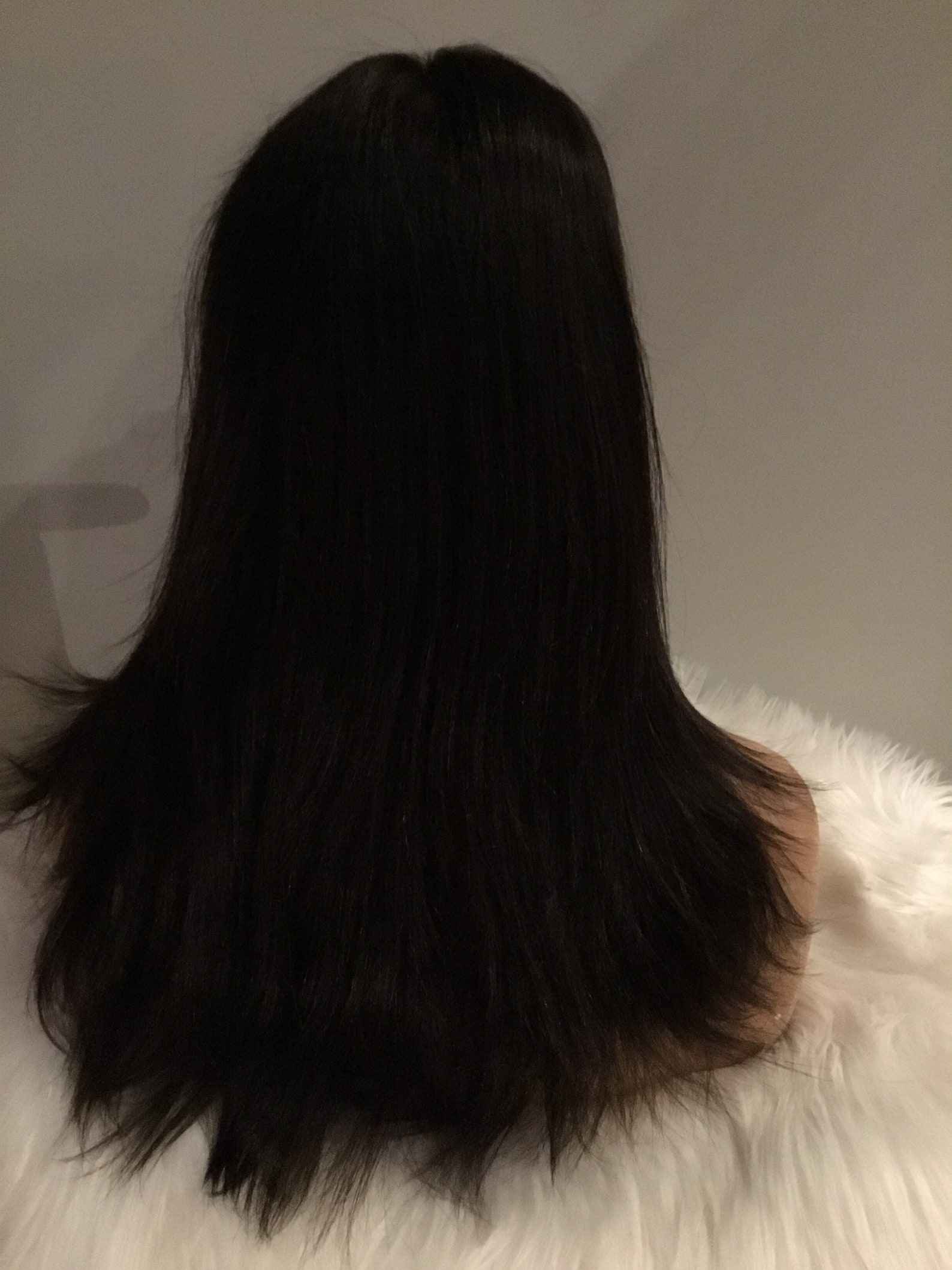 Sheitel jewish wig layered color darkest brown /black 1b 20 Etsy