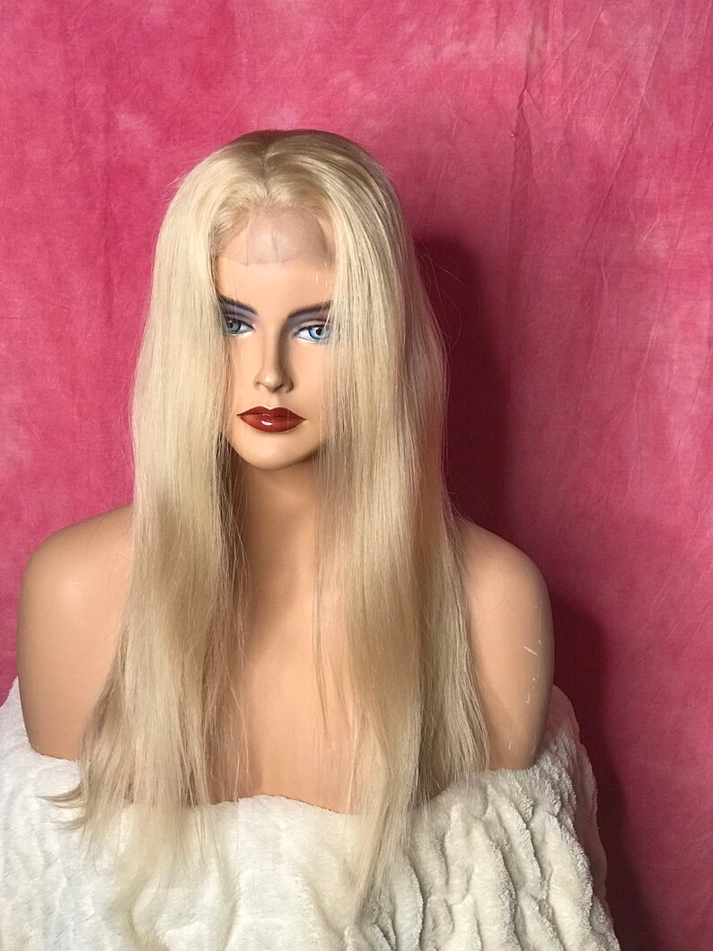 HUMAN HAIR TOPPER Clip on Topper Light Blonde 613 200 Density Etsy