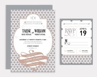 DIY Printable & Personalized Vintage Ticket Wedding Invitation - Digital File