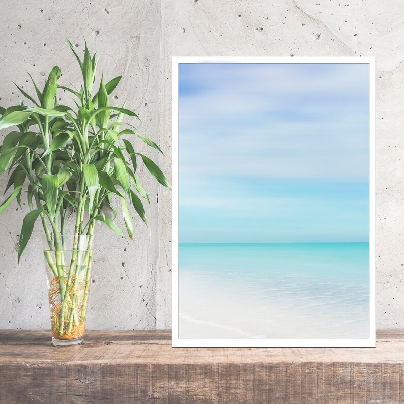 Coastal Beach House Wall Decor Florida Beach Art Pastel Blue Etsy