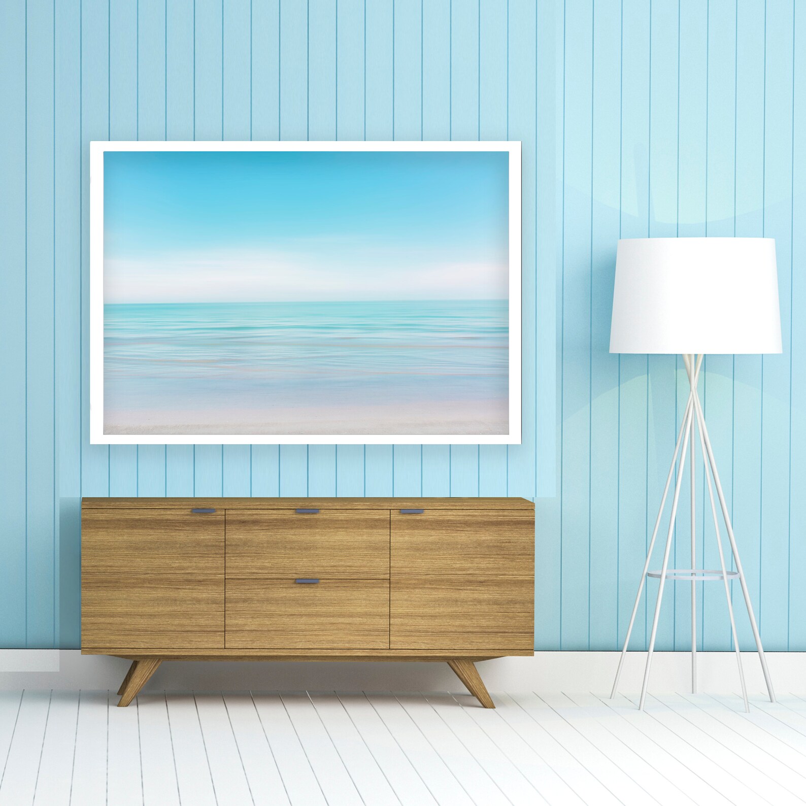 Coastal Beach House Wall Decor Florida Beach Art Pastel Blue Etsy