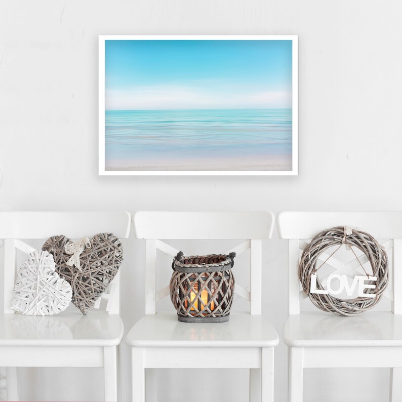 Coastal Beach House Wall Decor Florida Beach Art Pastel Blue Etsy