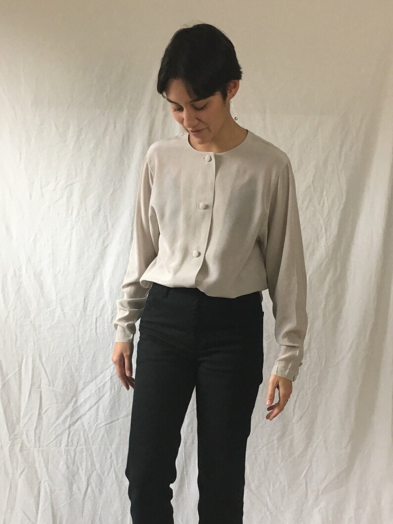 Vintage Max Mara Henley Blouse