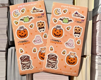 Spooky Szn Shimmer Sticker Sheet Kawaii Animals Planner Stickers