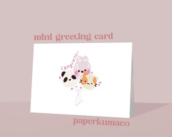 congrats greeting card // cute note card friendship love bday birthday appreciation gift