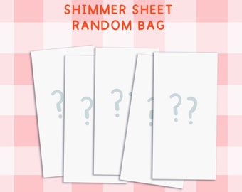 Shimmer Sticker Sheets Random Bag (5) // stickers for planners and decoration, presents for friends, kawaii stationery