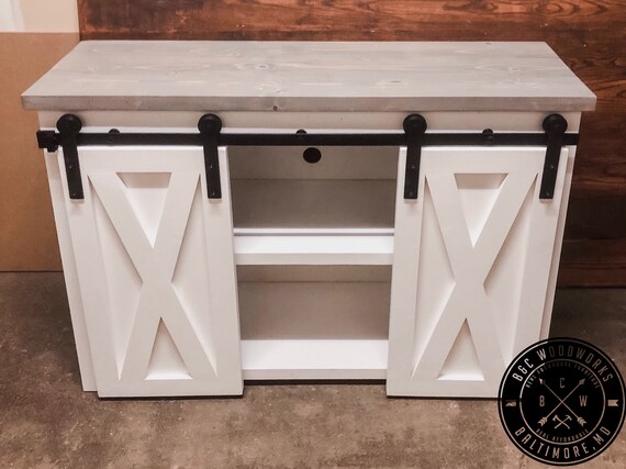 Local Delivery Farmhouse Style Barn Door Console Tv Stand Sideboard Buffet Local Delivery Only