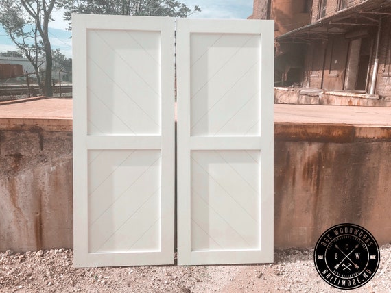 Farmhouse Sliding Barn Door Up To 40 Wide Etsy