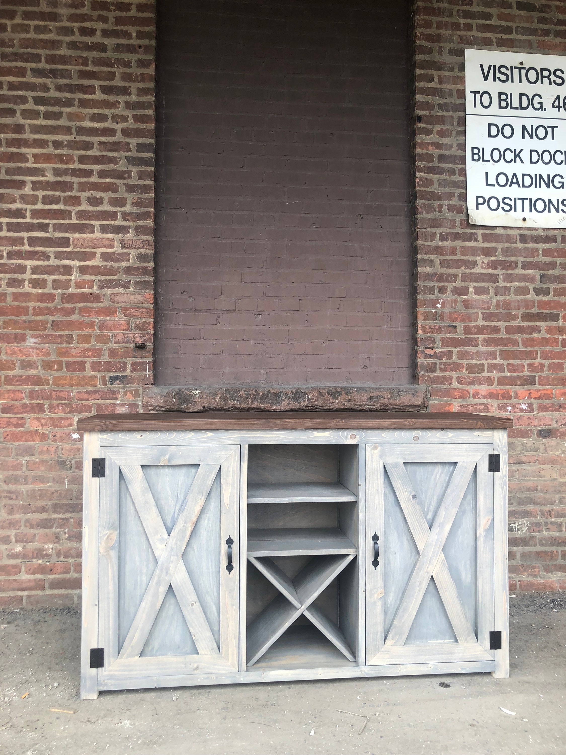 wine storage sideboard on Farmhouse Style Sideboard Or Buffet With Wine Storage
