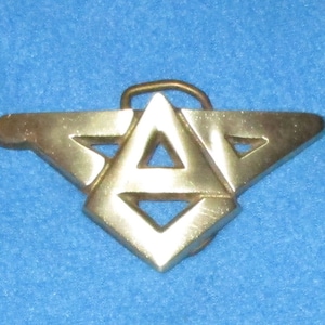 Vintage 1980s TED SOLID BRASS Name Belt Buckle Country Hipster Cool Theodore