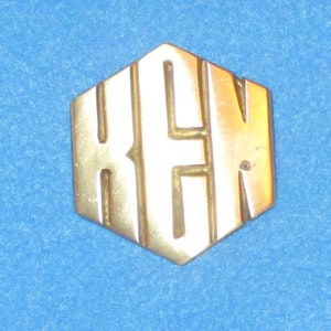 Vintage 1980&#39;s SOLID BRASS Name KEN Belt Buckle Country Hipster Kenny Kenneth