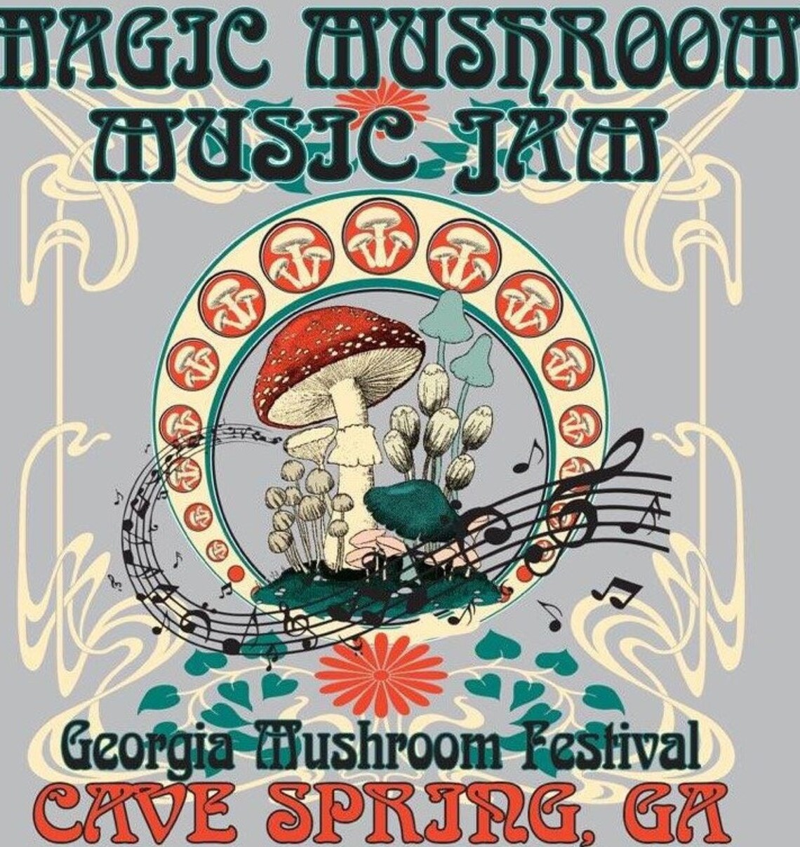 Tshirt officiel du Mushroom Festival Etsy