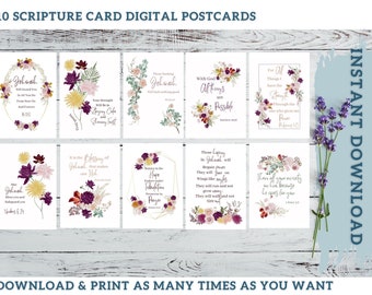 Bible Verse Printable Card, Scripture Gifts, Downloadable Prints, Encouragement card for JW ,Postcard print, Card for Pioneer, Bible Artwork