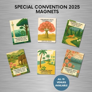 Magnet JW Special Convention 2025, Special Assembly Gift for Jehovah&#39;s Witnesses, Small Gift for Delegates, Pure Worship Regional Convention