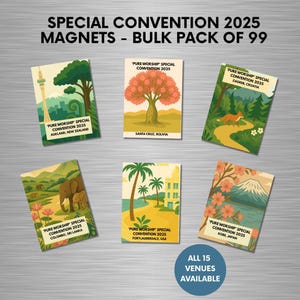99 x Magnets for JW Special Convention 2025, Pure Worship 2025 Convention Small Gift, JW baptism gift, Small gift for Pioneers