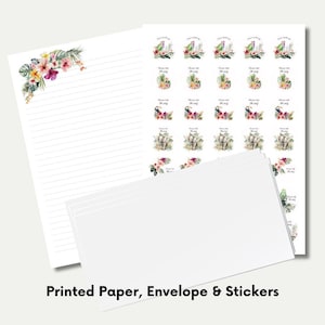JW Tropical Letter Writing Set, A4 Ministry Paper, JW Stickers and Envelopes, Jehovah’s Witness Stationery, Quality Ruled or Plain Paper