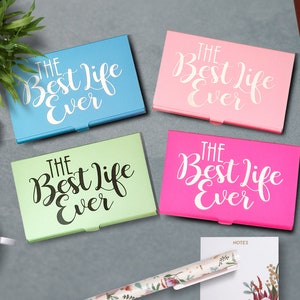 Porte-cartes Contact JW, porte-cartes de visite en métal, meilleure vie de tous les temps, cadeau de baptême personnalisé, cadeau d'une école pionnière, cadeaux pour aînés, cadeau LDC