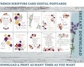 French Scripture Encouragement Cards, Printable Download, Years Text 2022, Bible Verse Wall Art, Cards for JW, Digital Download, Pioneer