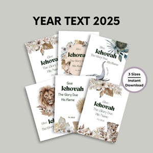 Jahrestext 2025 JW, Schriftkarte druckbarer Download, Bibel-Vers, Karte für Pionier, Ermutigungskarte für JW, digitale Postkarte Psalm 96: 8