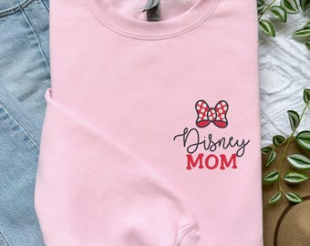 Sweat-shirt brodé maman Minnie Mouse Disney Mom ras du cou